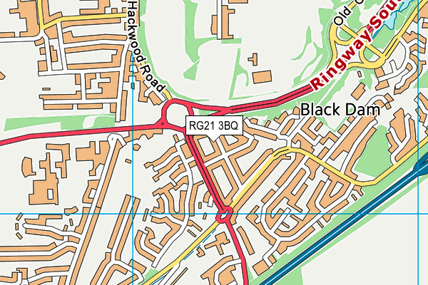 RG21 3BQ map - OS VectorMap District (Ordnance Survey)