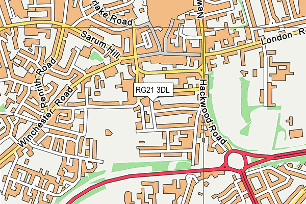 RG21 3DL map - OS VectorMap District (Ordnance Survey)