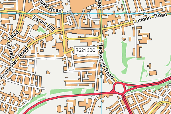 RG21 3DQ map - OS VectorMap District (Ordnance Survey)