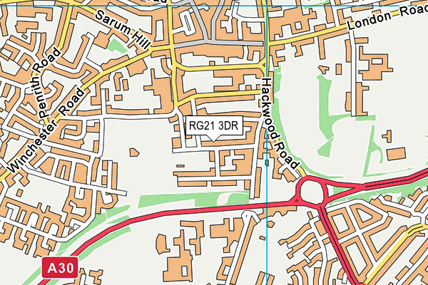 RG21 3DR map - OS VectorMap District (Ordnance Survey)