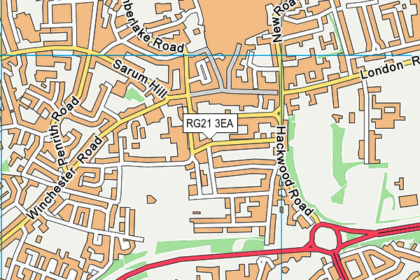 RG21 3EA map - OS VectorMap District (Ordnance Survey)