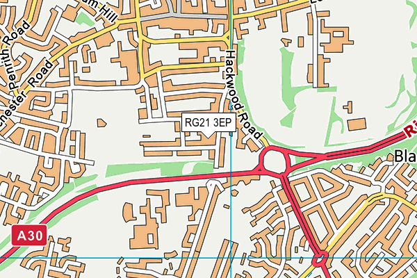 RG21 3EP map - OS VectorMap District (Ordnance Survey)