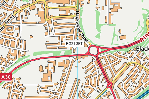 RG21 3ET map - OS VectorMap District (Ordnance Survey)
