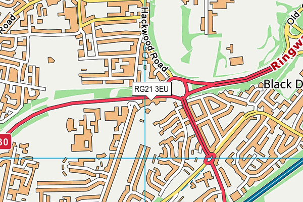 RG21 3EU map - OS VectorMap District (Ordnance Survey)