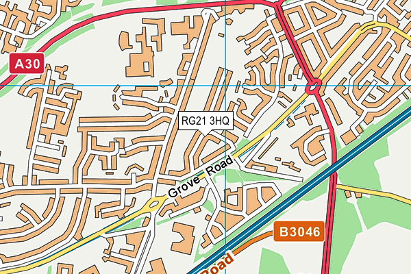 RG21 3HQ map - OS VectorMap District (Ordnance Survey)