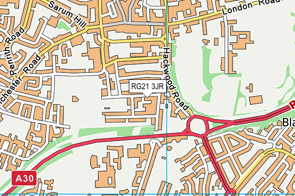 RG21 3JR map - OS VectorMap District (Ordnance Survey)