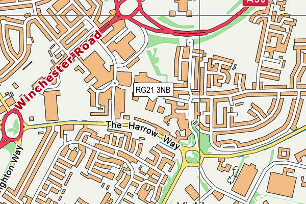 RG21 3NB map - OS VectorMap District (Ordnance Survey)