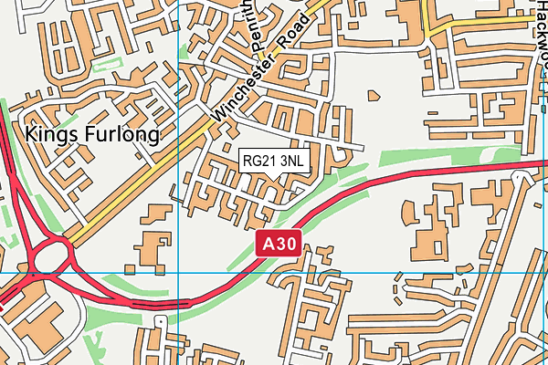 RG21 3NL map - OS VectorMap District (Ordnance Survey)