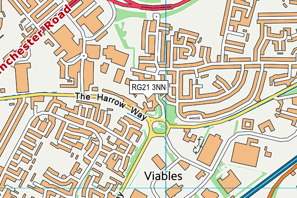 RG21 3NN map - OS VectorMap District (Ordnance Survey)