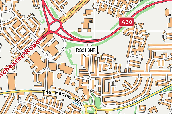 RG21 3NR map - OS VectorMap District (Ordnance Survey)