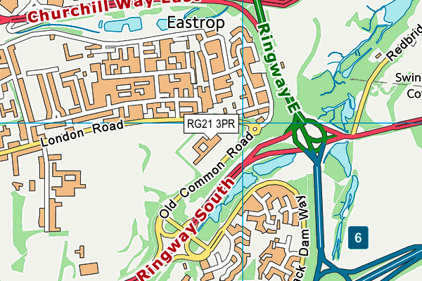 Livingwell Express Club (Basingstoke) (Closed) map (RG21 3PR) - OS VectorMap District (Ordnance Survey)