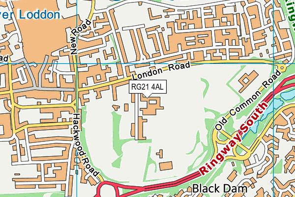 The Costello School map (RG21 4AL) - OS VectorMap District (Ordnance Survey)