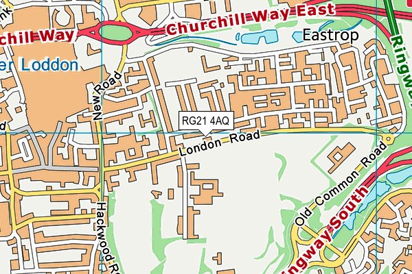 RG21 4AQ map - OS VectorMap District (Ordnance Survey)