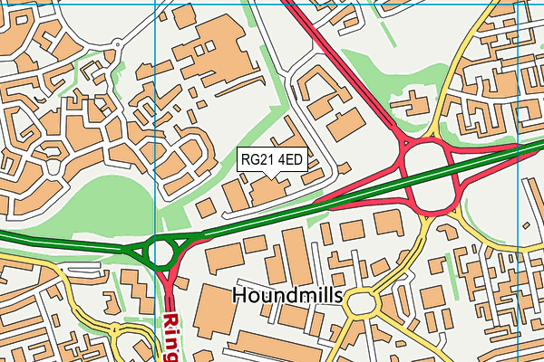 RG21 4ED map - OS VectorMap District (Ordnance Survey)