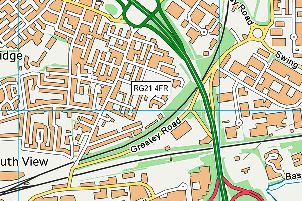 RG21 4FR map - OS VectorMap District (Ordnance Survey)