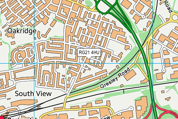 RG21 4HU map - OS VectorMap District (Ordnance Survey)