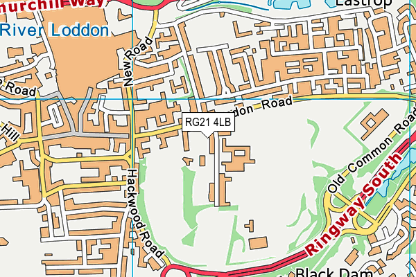 RG21 4LB map - OS VectorMap District (Ordnance Survey)