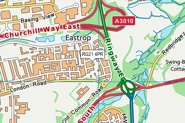 RG21 4PR map - OS VectorMap District (Ordnance Survey)