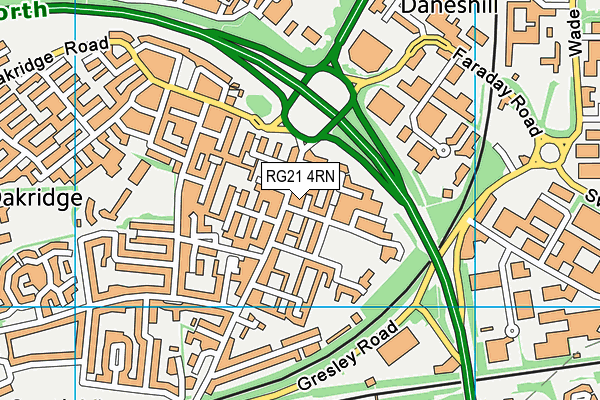 RG21 4RN map - OS VectorMap District (Ordnance Survey)