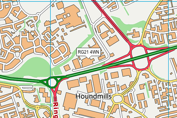 RG21 4WN map - OS VectorMap District (Ordnance Survey)