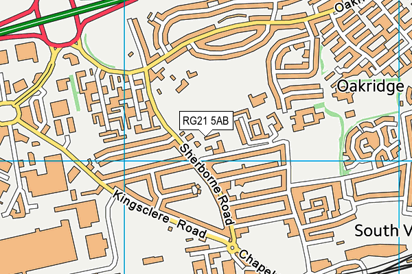 RG21 5AB map - OS VectorMap District (Ordnance Survey)
