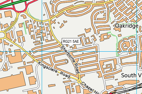 RG21 5AE map - OS VectorMap District (Ordnance Survey)