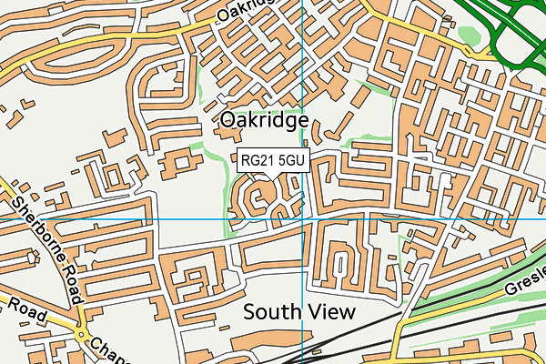 RG21 5GU map - OS VectorMap District (Ordnance Survey)