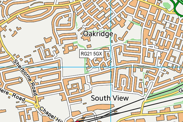 RG21 5GX map - OS VectorMap District (Ordnance Survey)