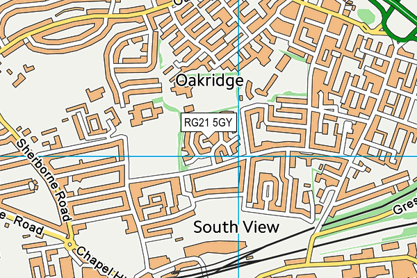 RG21 5GY map - OS VectorMap District (Ordnance Survey)