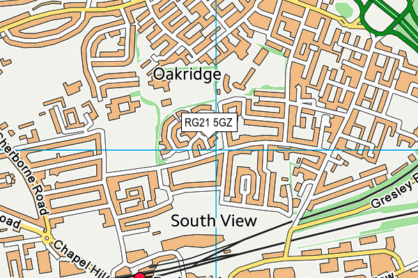 RG21 5GZ map - OS VectorMap District (Ordnance Survey)