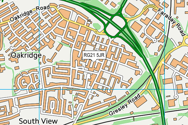 RG21 5JR map - OS VectorMap District (Ordnance Survey)