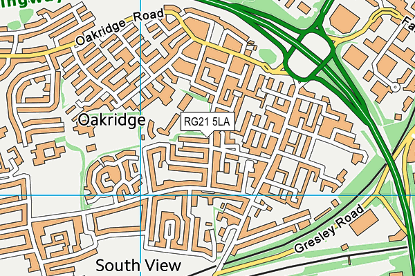 RG21 5LA map - OS VectorMap District (Ordnance Survey)
