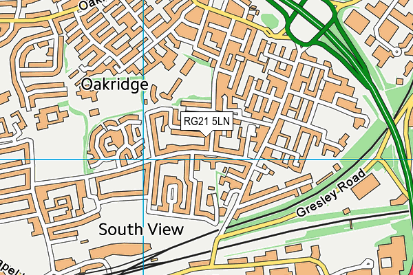 RG21 5LN map - OS VectorMap District (Ordnance Survey)