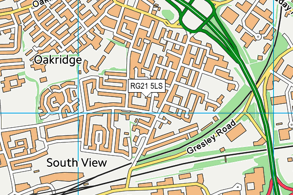RG21 5LS map - OS VectorMap District (Ordnance Survey)