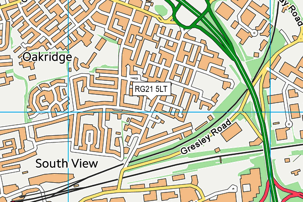 RG21 5LT map - OS VectorMap District (Ordnance Survey)