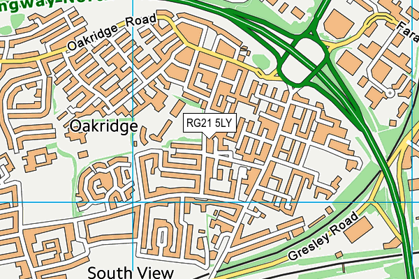 RG21 5LY map - OS VectorMap District (Ordnance Survey)