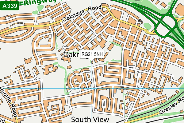 RG21 5NH map - OS VectorMap District (Ordnance Survey)