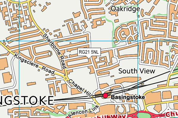 RG21 5NL map - OS VectorMap District (Ordnance Survey)