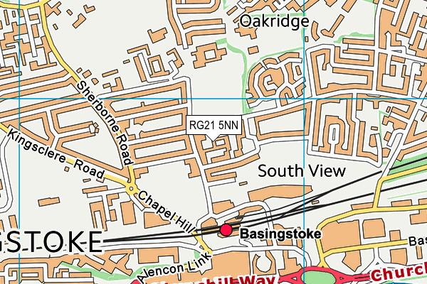 Vyne Community School map (RG21 5NN) - OS VectorMap District (Ordnance Survey)