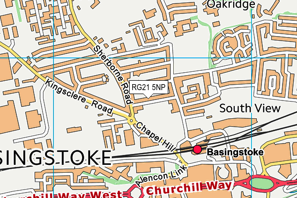 RG21 5NP map - OS VectorMap District (Ordnance Survey)