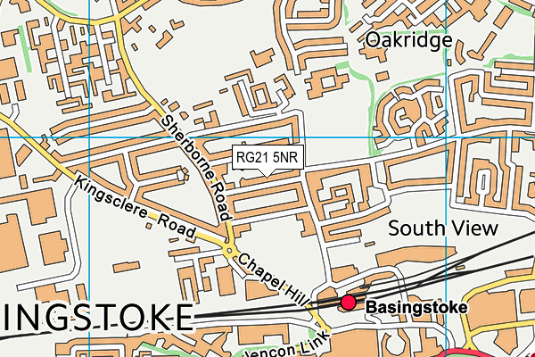 RG21 5NR map - OS VectorMap District (Ordnance Survey)