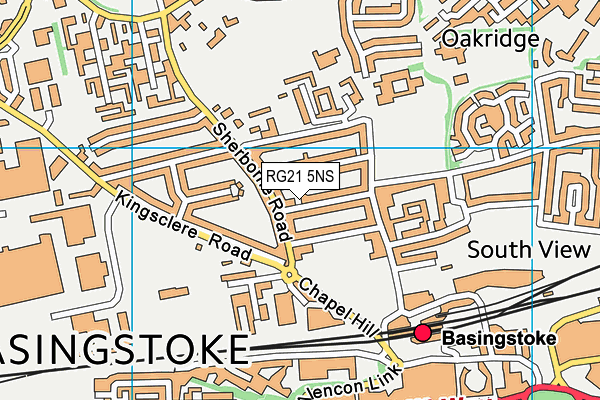 RG21 5NS map - OS VectorMap District (Ordnance Survey)