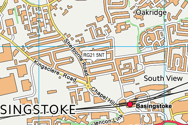 RG21 5NT map - OS VectorMap District (Ordnance Survey)