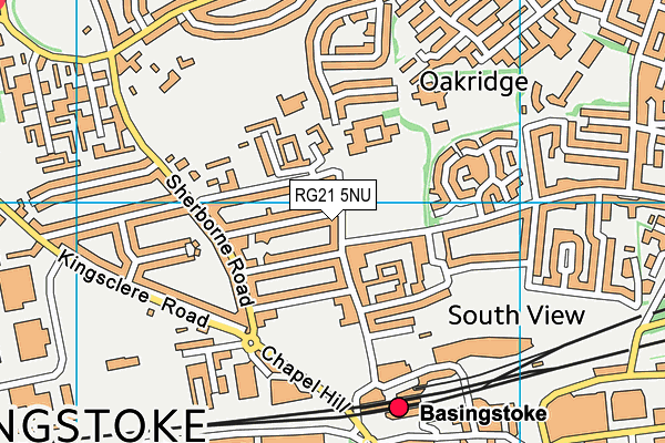 RG21 5NU map - OS VectorMap District (Ordnance Survey)