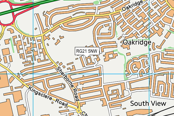RG21 5NW map - OS VectorMap District (Ordnance Survey)
