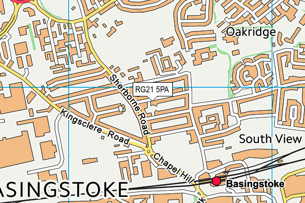 RG21 5PA map - OS VectorMap District (Ordnance Survey)