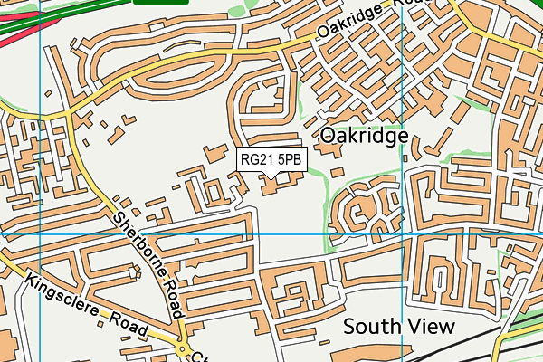 RG21 5PB map - OS VectorMap District (Ordnance Survey)