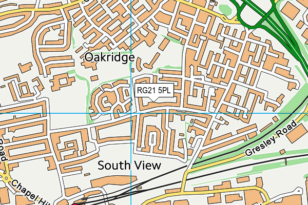 RG21 5PL map - OS VectorMap District (Ordnance Survey)