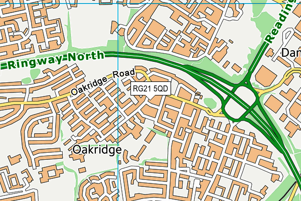RG21 5QD map - OS VectorMap District (Ordnance Survey)