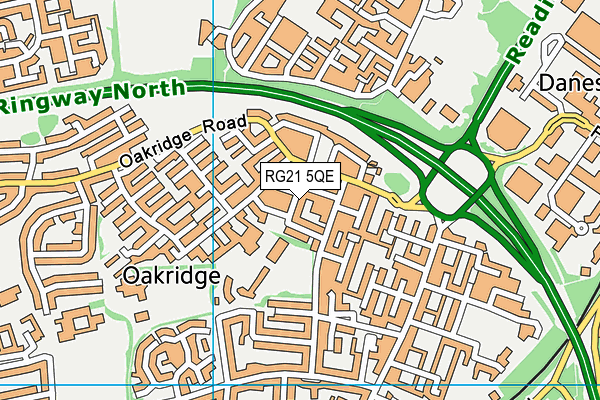 RG21 5QE map - OS VectorMap District (Ordnance Survey)